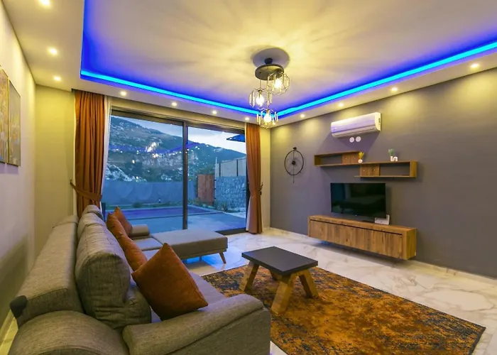 Villa İslamlar 1 Bedroom Secluded With Private Pool Hot Tub Kalkan